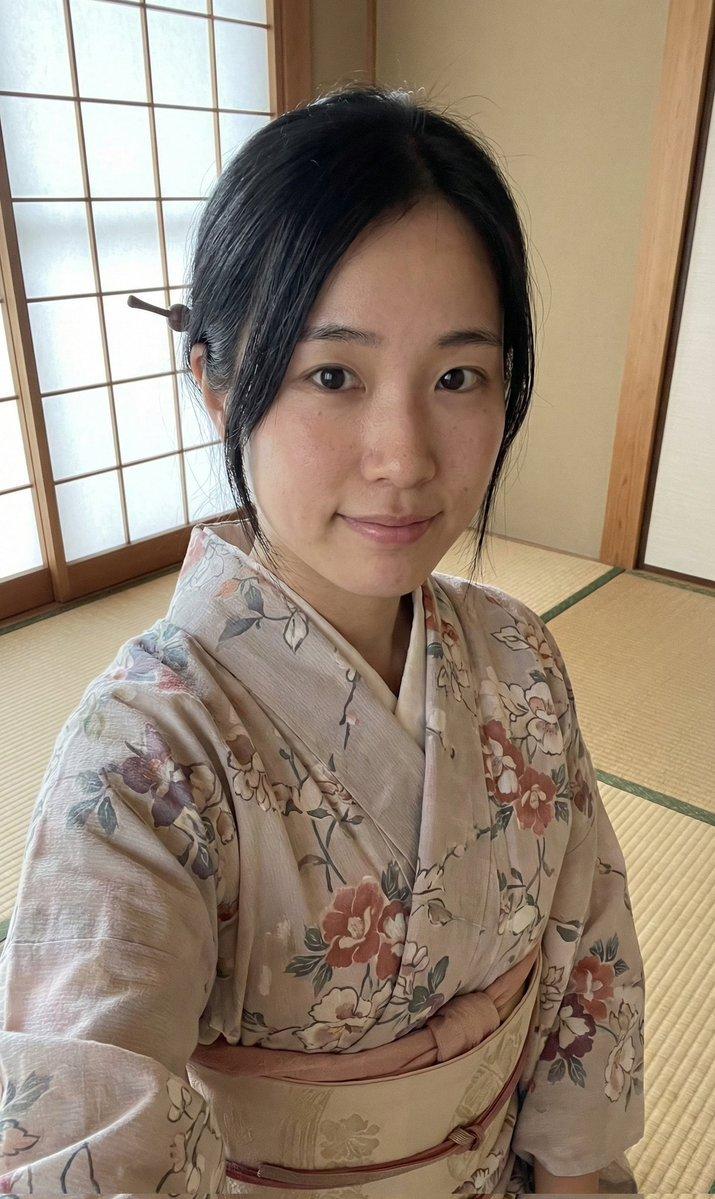 正宗日式和服自拍肖像