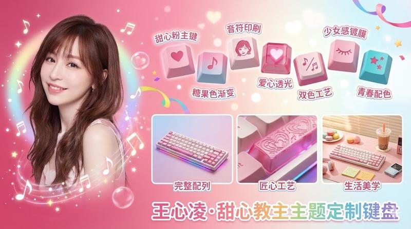机械键盘主题艺术海报提示
