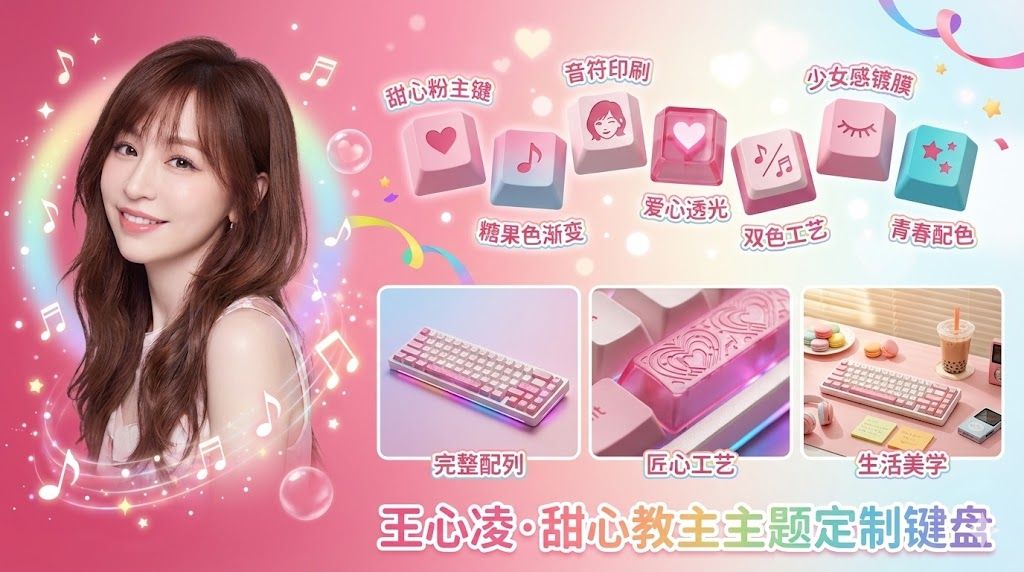 机械键盘主题艺术海报提示