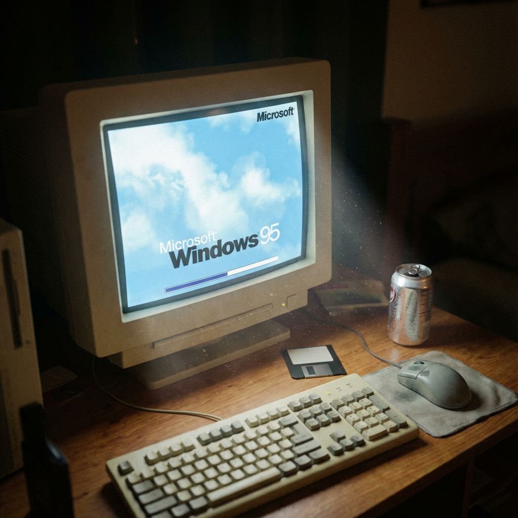 1995 年 CRT 显示器抓拍纪录片照片