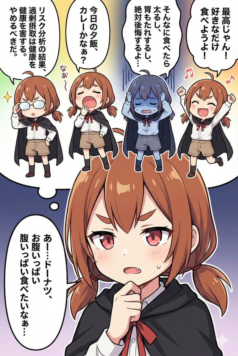 角色内心独白漫画提示（日文）