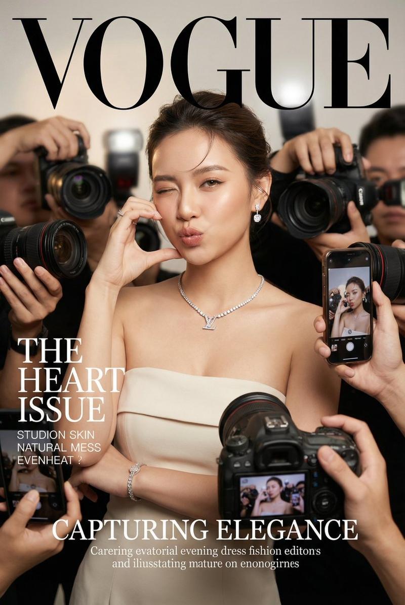 Vogue 封面换脸肖像与狗仔队