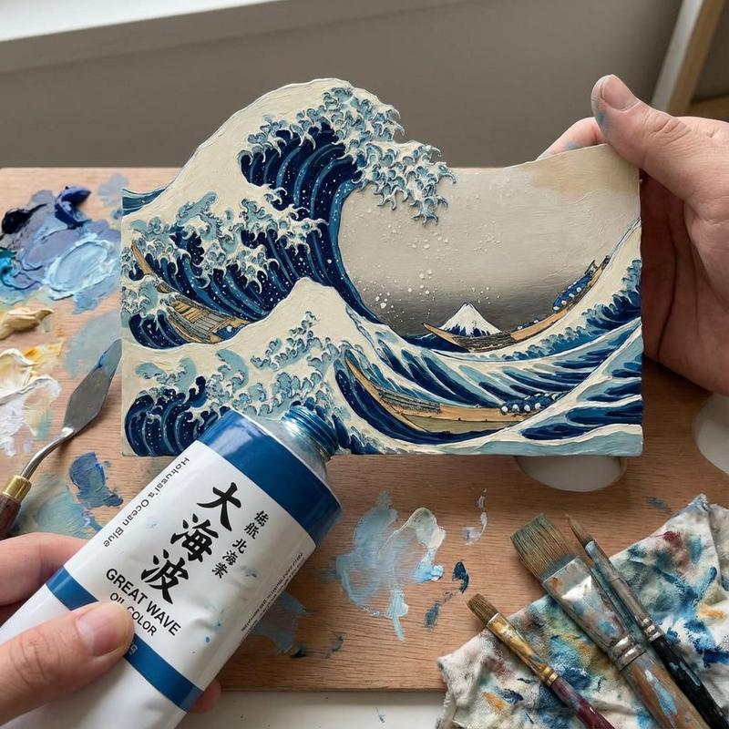 颜料管挤压：3D 浮雕中的亚洲名画