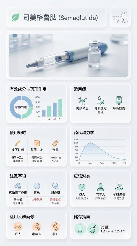 药品信息医学信息图海报（Bento Grid 风格）