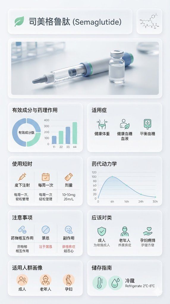 药品信息医学信息图海报（Bento Grid 风格）
