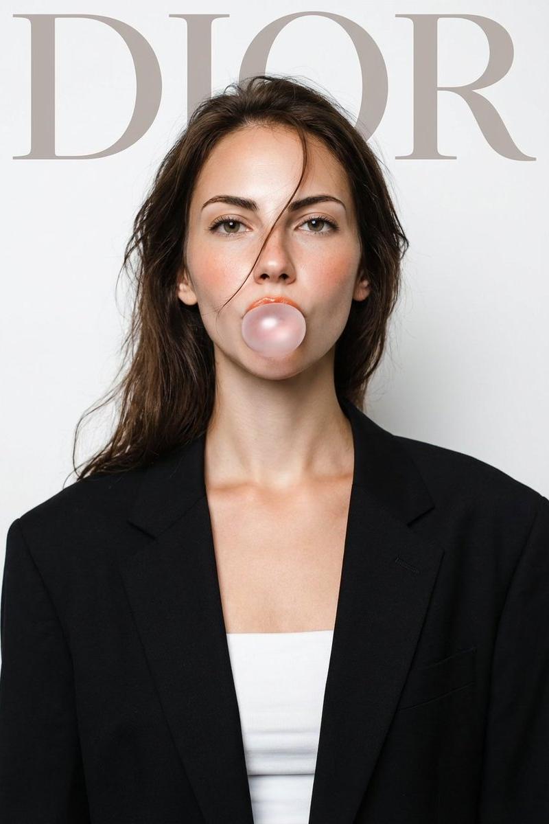 DIOR 高级定制工作室肖像,搭配泡泡糖