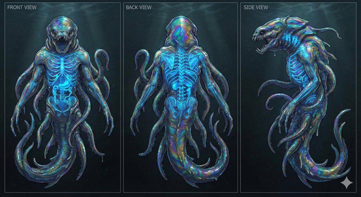 深海生物角色表:生物发光骨骼