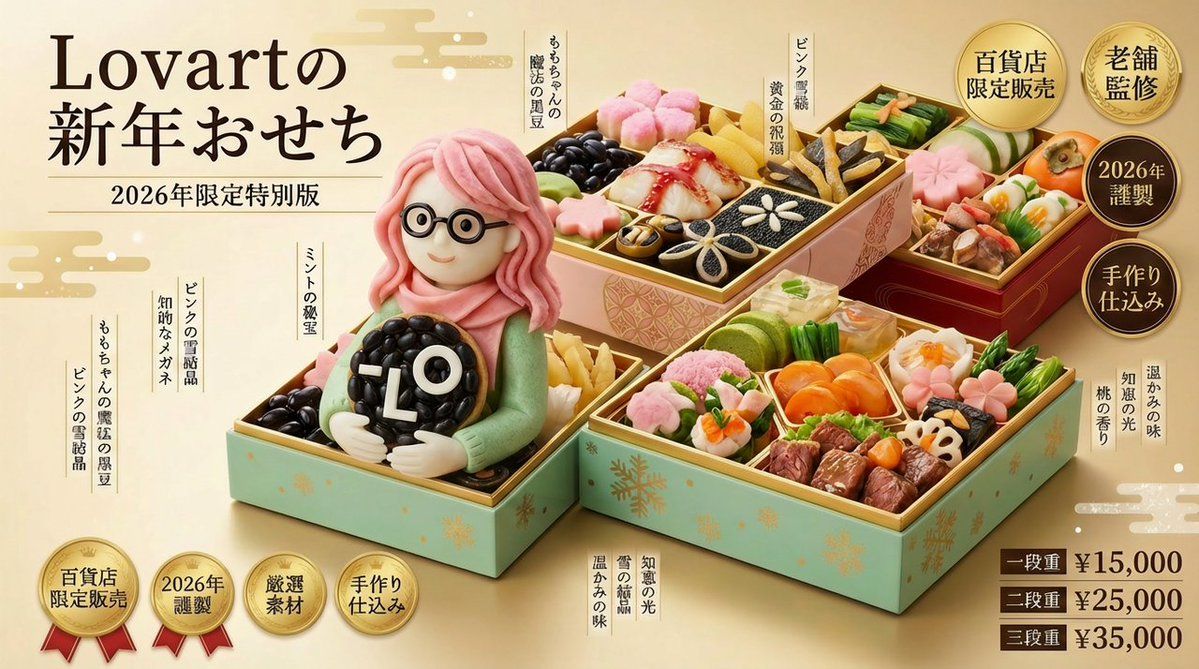 New Year's Osechi Dish Advertisement Key Visual Generation Prompt