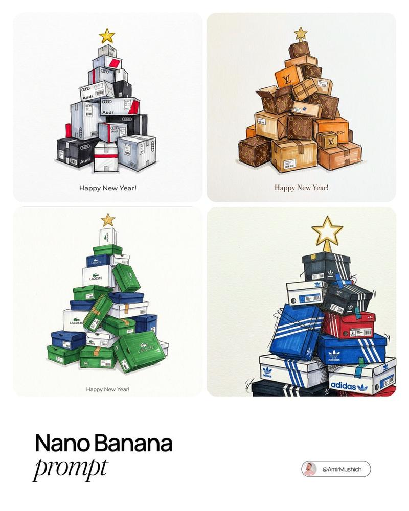 Branded gifts postcard illustration prompt