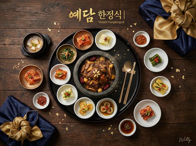 豪华韩定食美食广告文案