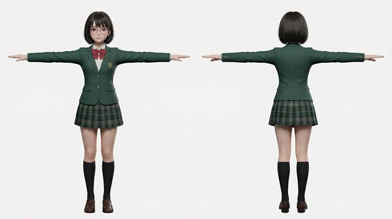 2D 到 3D 到 VRM 到插画工作流程