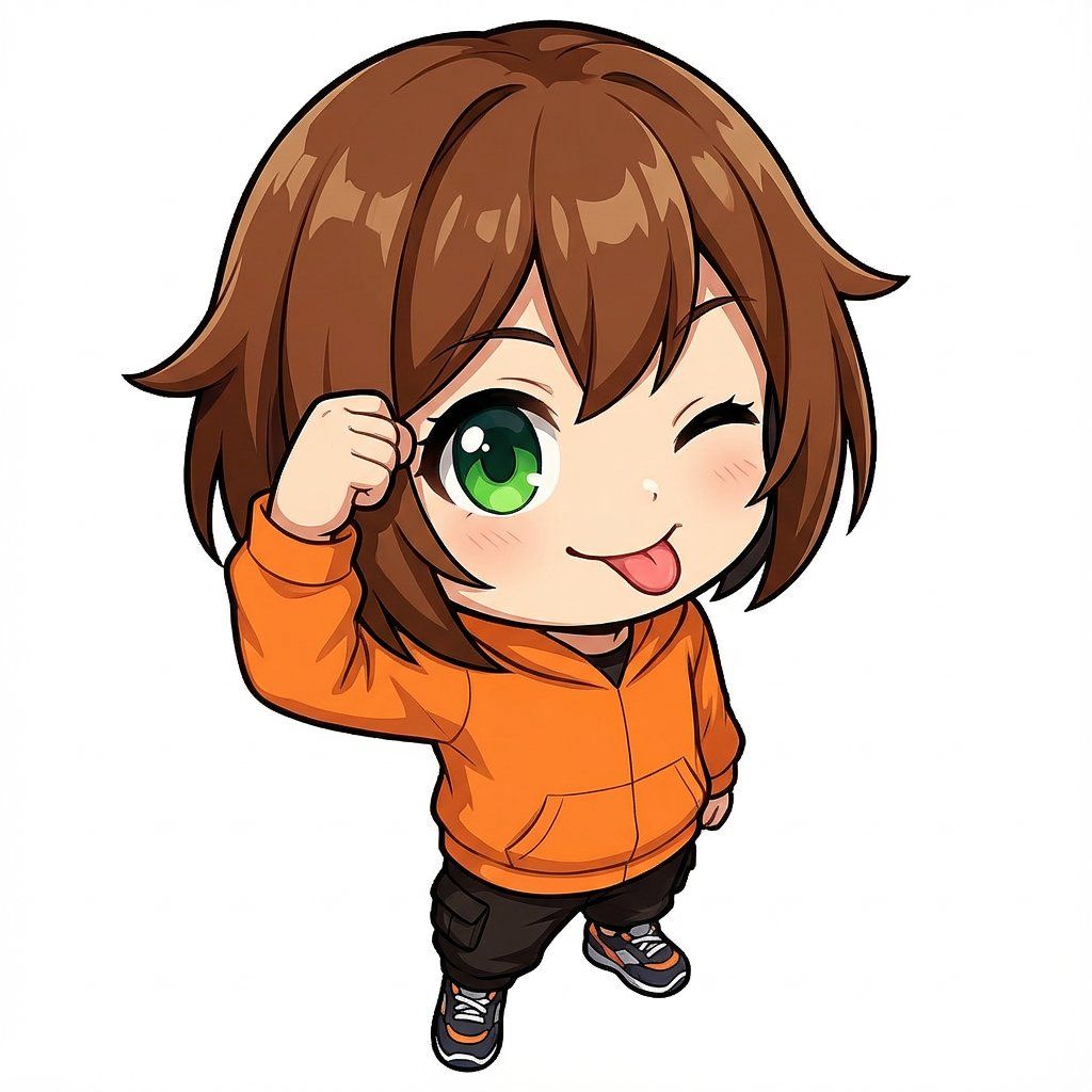 Chibi 角色吐舌眨眼姿势提示，适用于 Nano Banana Pro