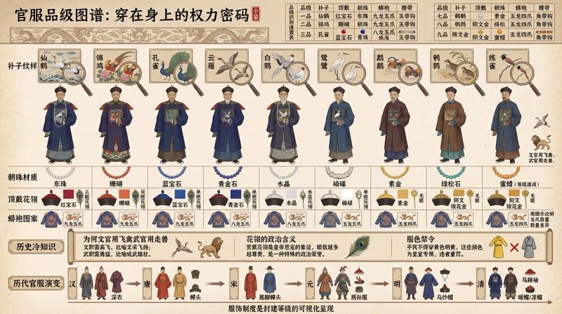 中国古代官员品级与服饰图解