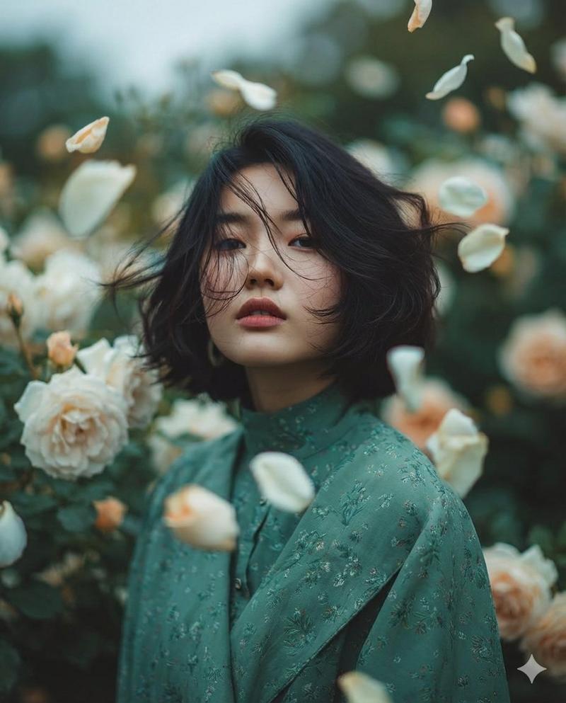 梦幻般的艺术肖像,置身于空灵花园