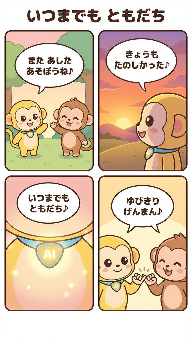 生成四格漫画:《永远的朋友》