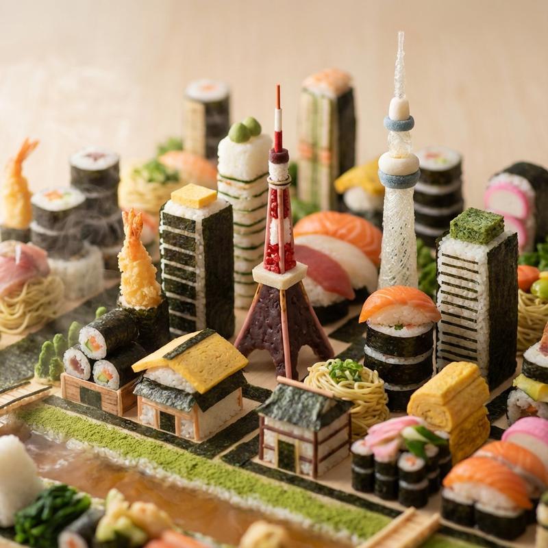 可食用城市景观立体模型（双重推断）