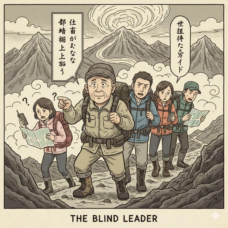将昭和时代的老板描绘成登山向导