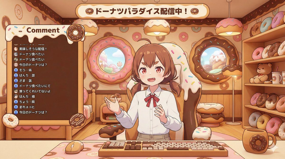 VTuber 直播屏幕生成,支持可定制角色和主题