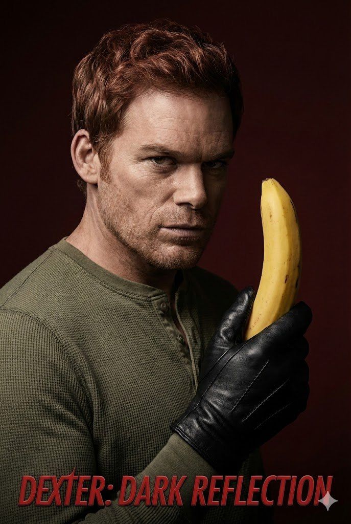 Dexter Morgan 电影肖像与香蕉道具提示