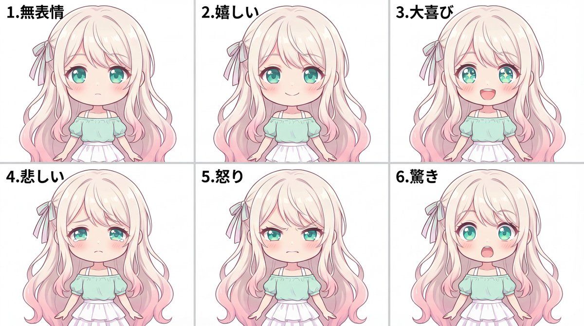 角色表情表生成(动漫风格)