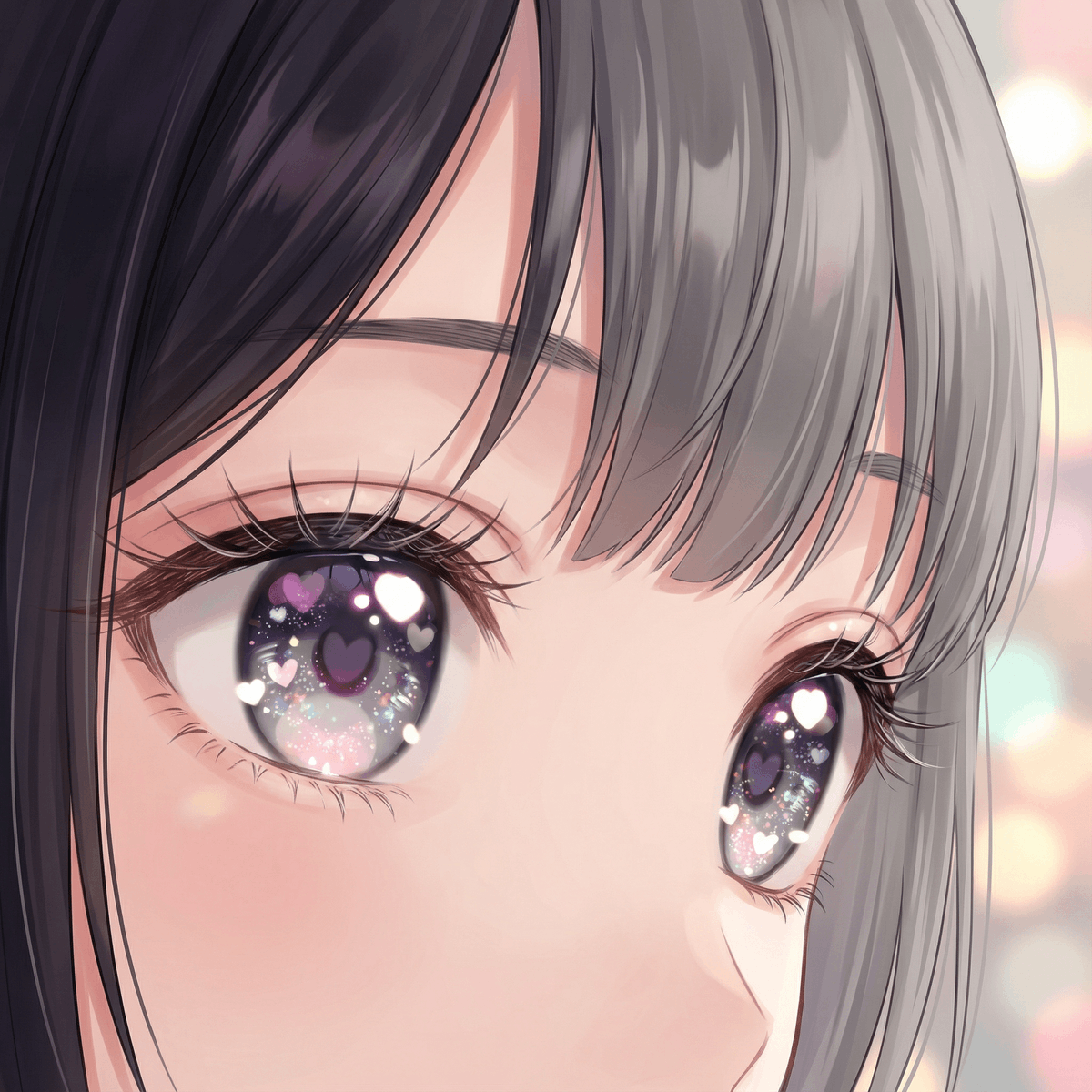 萌系动漫插画提示词（眼睛特写）