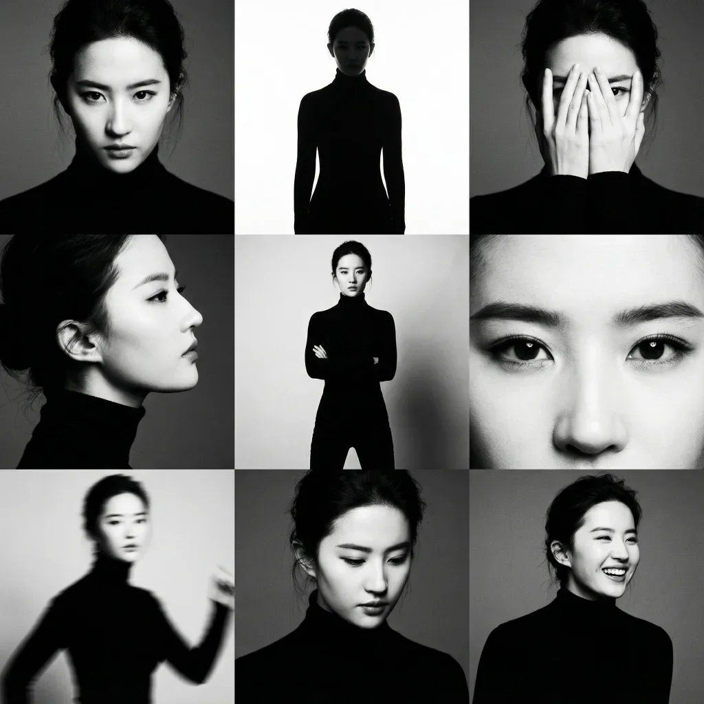 3x3 Black and White Photo Collage