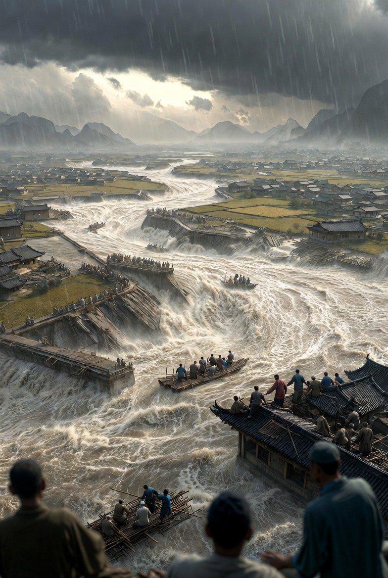 历史史诗场景：1887 年黄河决口