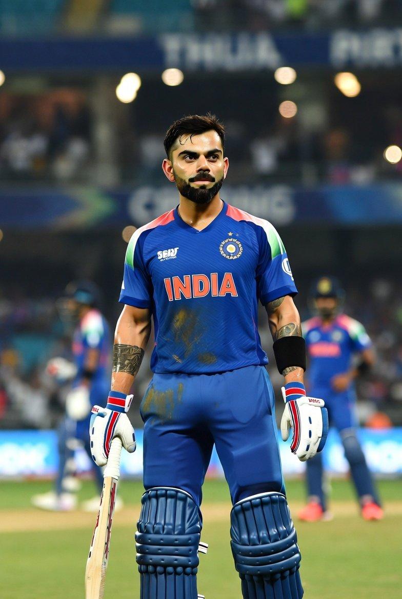 Virat Kohli 动感体育摄影提示词
