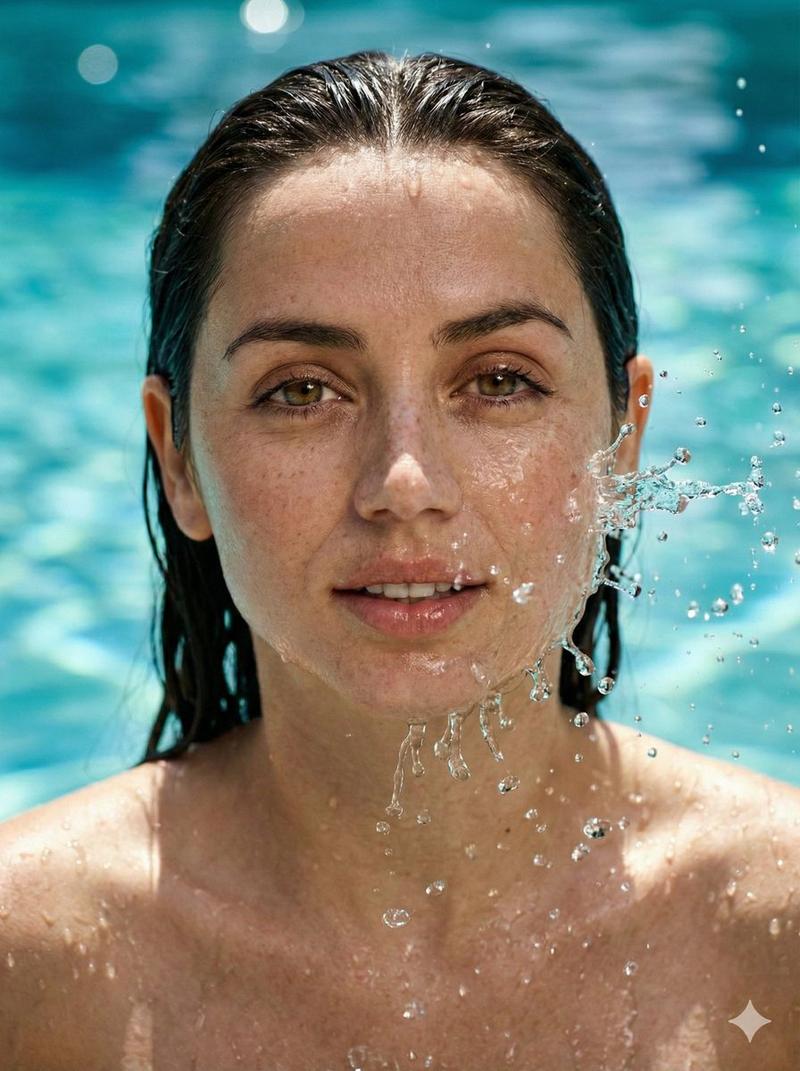高速湿发人像与焦散光照 (Sydney Sweeney)