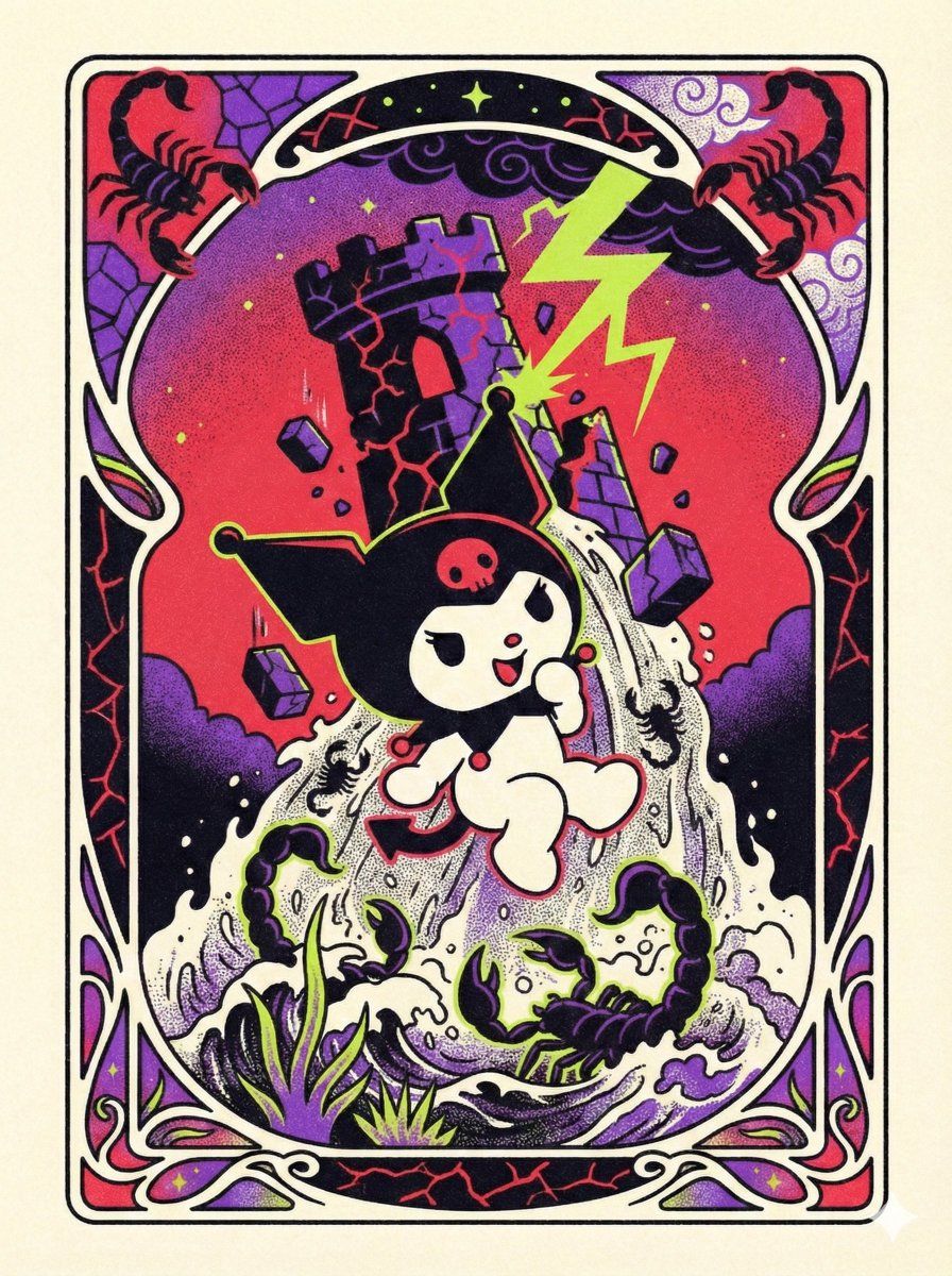 Sanrio 塔罗牌孔版印刷模拟