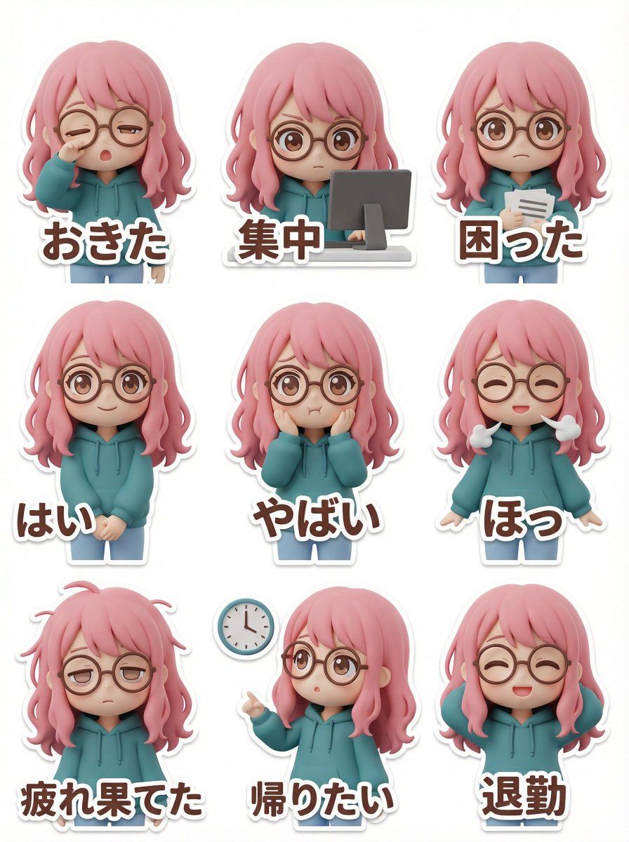 LINE 贴图生成提示（3D 黏土风格）