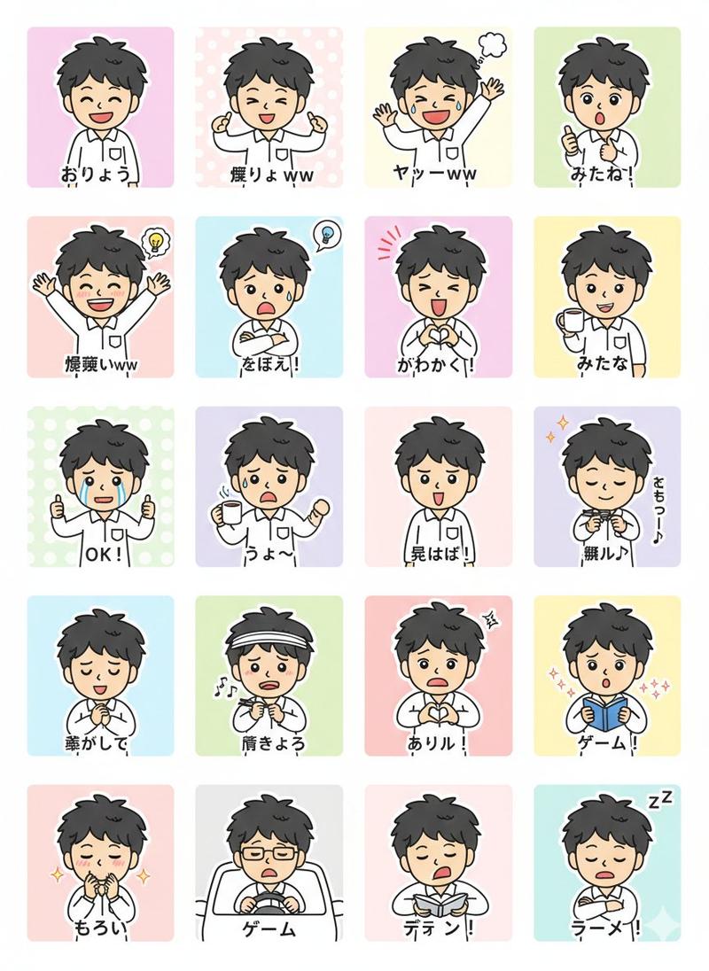 LINE 贴图生成提示