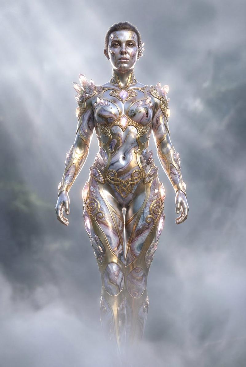 电影奇幻剪影艺术，带金属皮肤提示