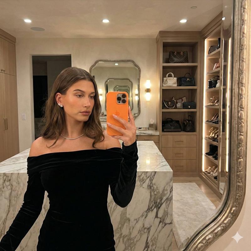 高级时装试衣间镜面自拍提示(Bella Hadid 风格)