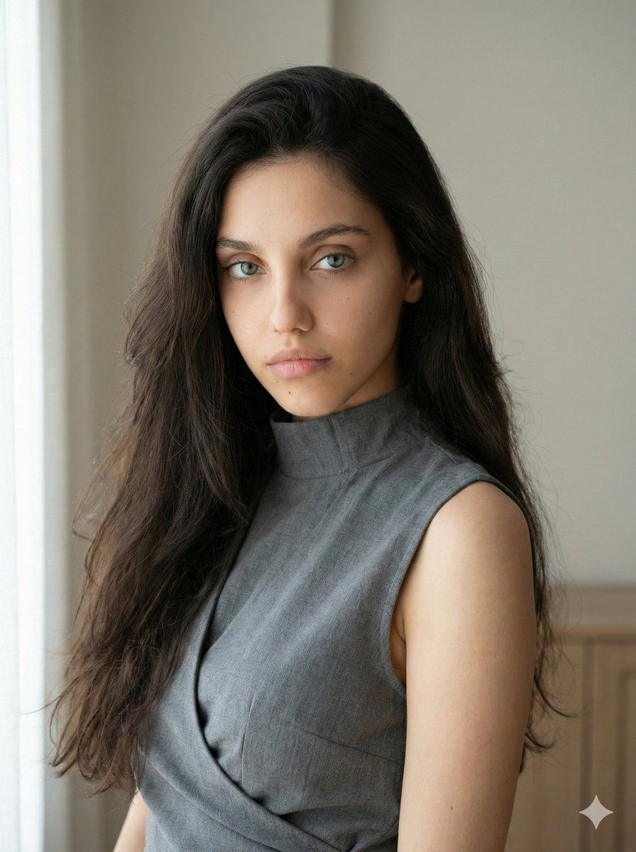 电影感室内肖像,带身份参考