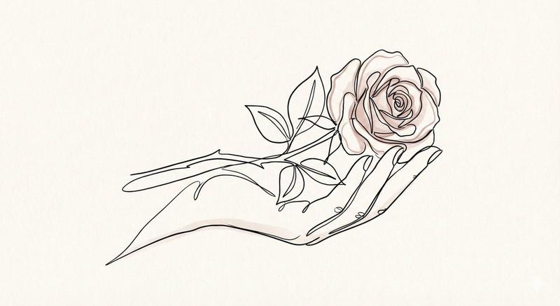 极简主义连续线条艺术插画