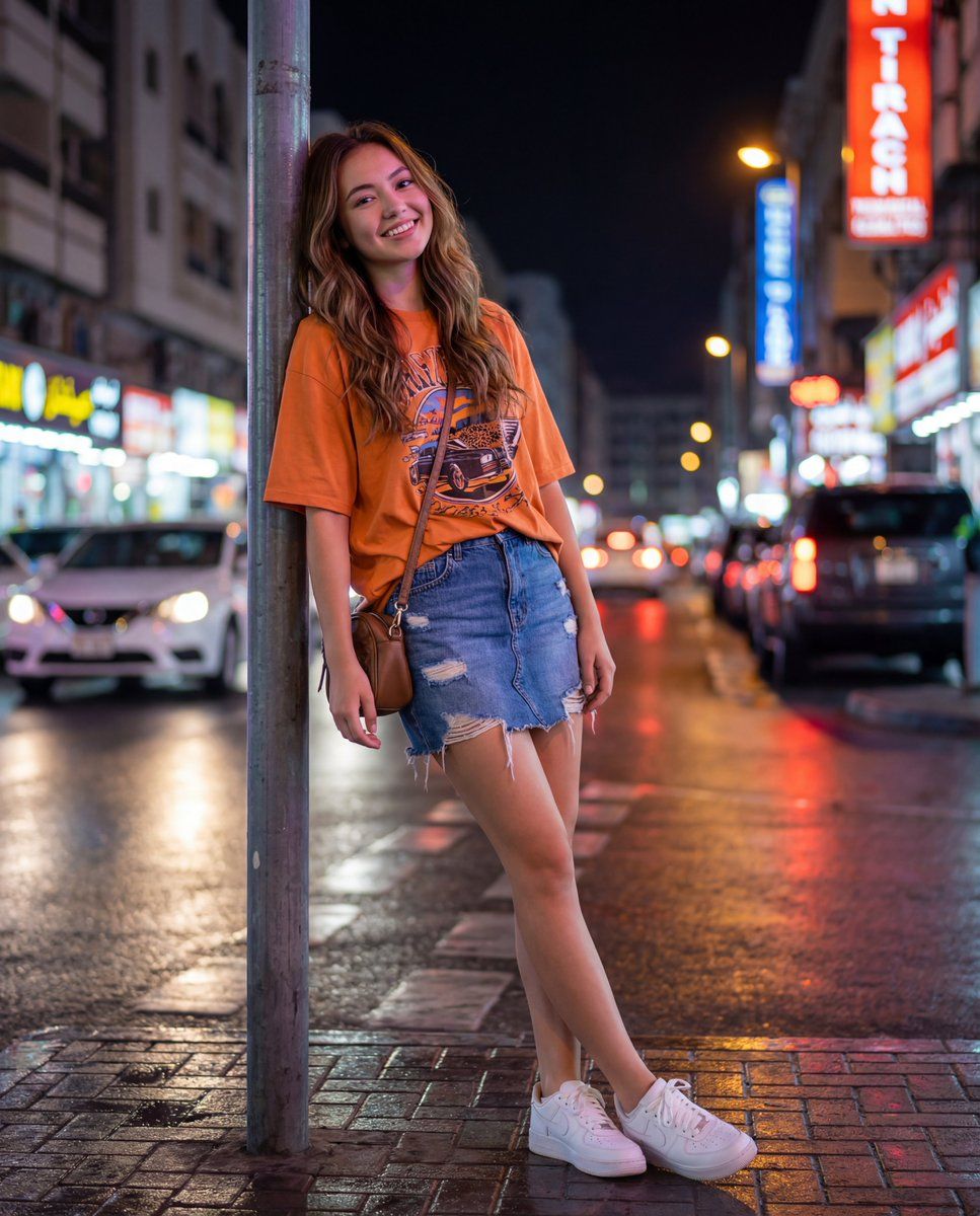 都市夜景人像,100% 面部精准度