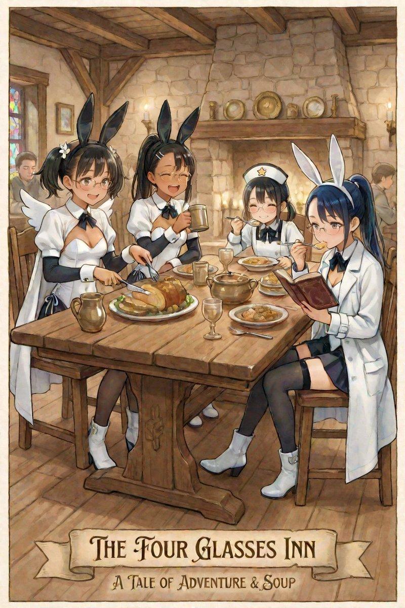 AI 绘制的旅店女孩插画
