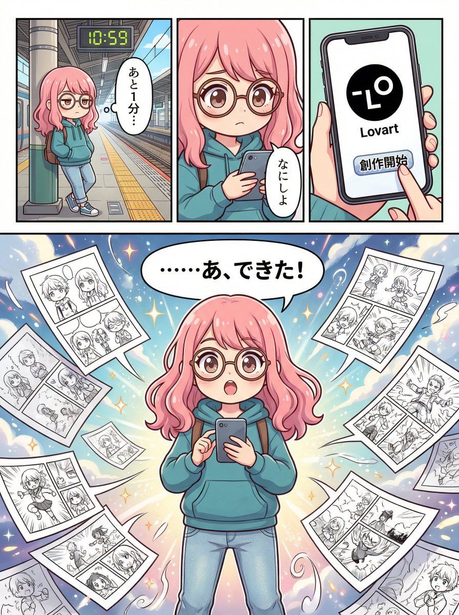 Lovart App 四格漫画创作