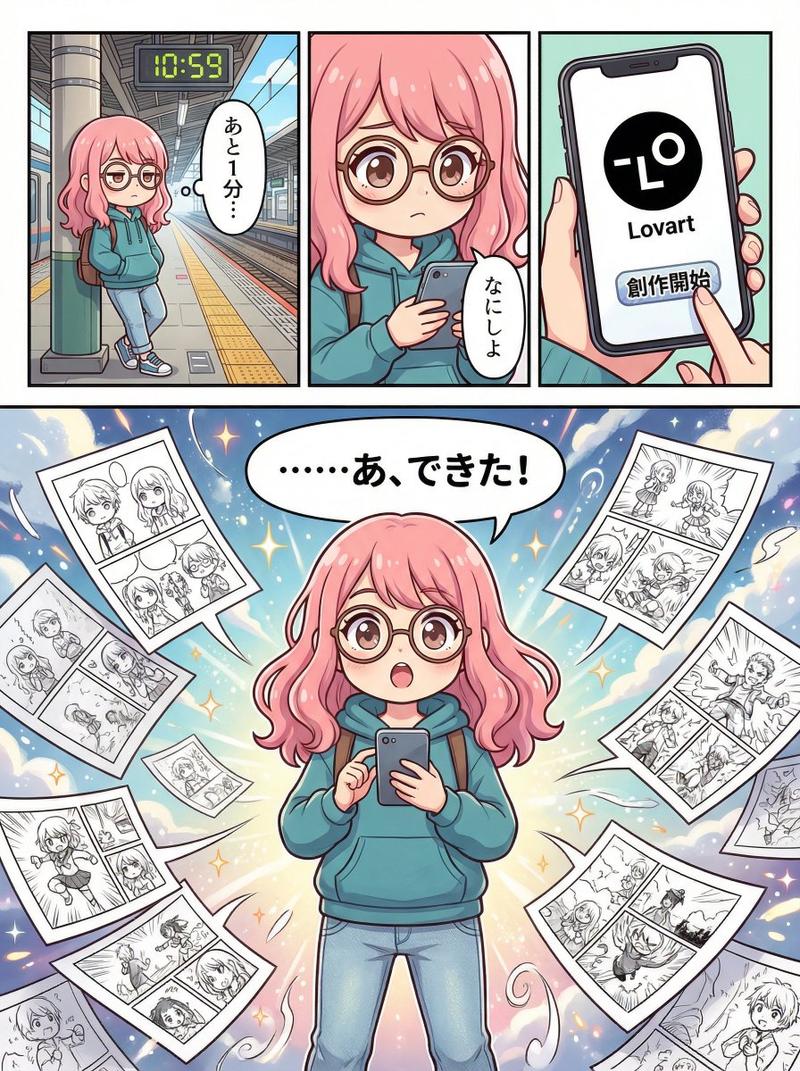Lovart App 四格漫画创作