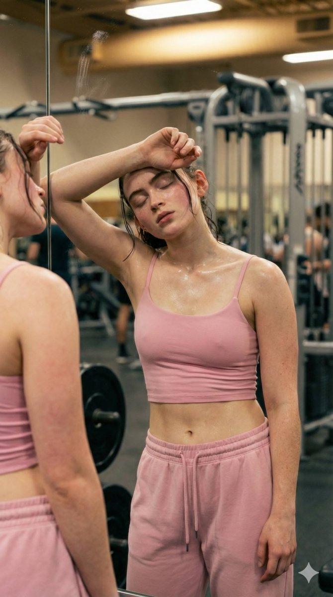Sadie Sink 运动内衣和运动裤提示词