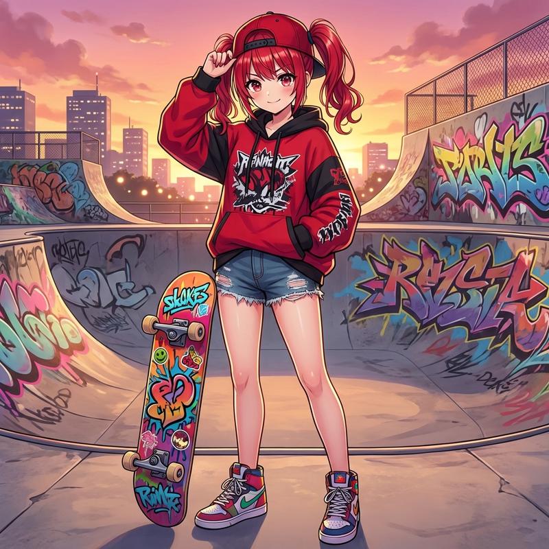 蜕变为滑板女孩