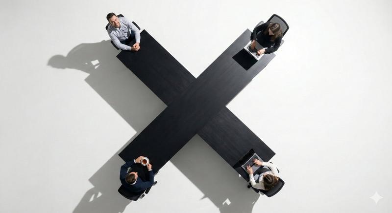 定制异形会议桌俯视图