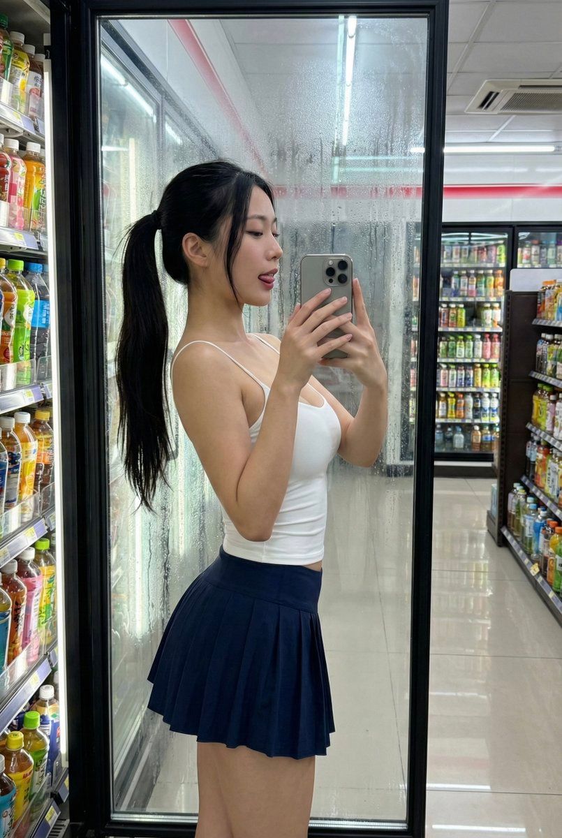 便利店自拍反思提示（暗示性）