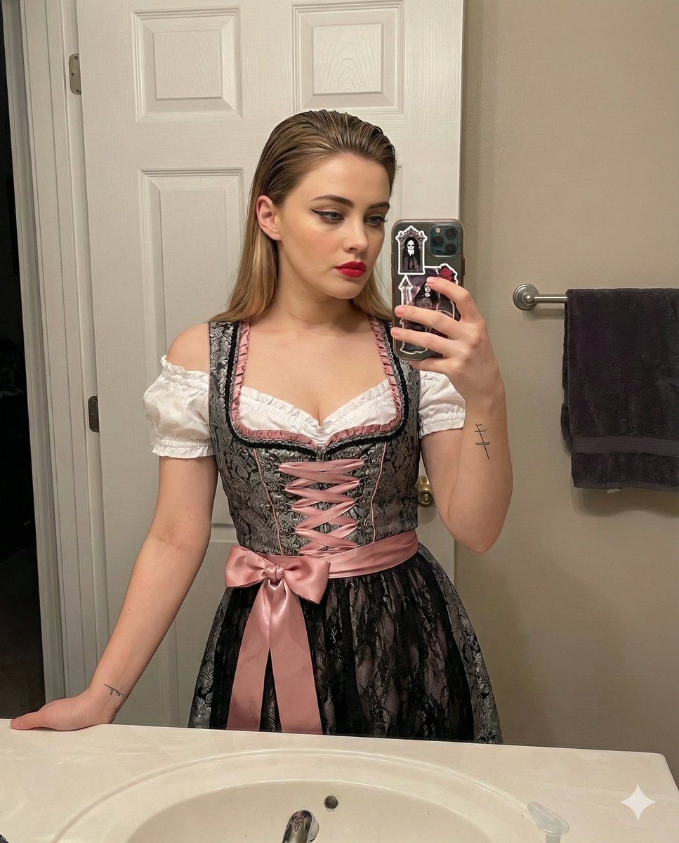 Coquette Goth Dirndl 镜子自拍