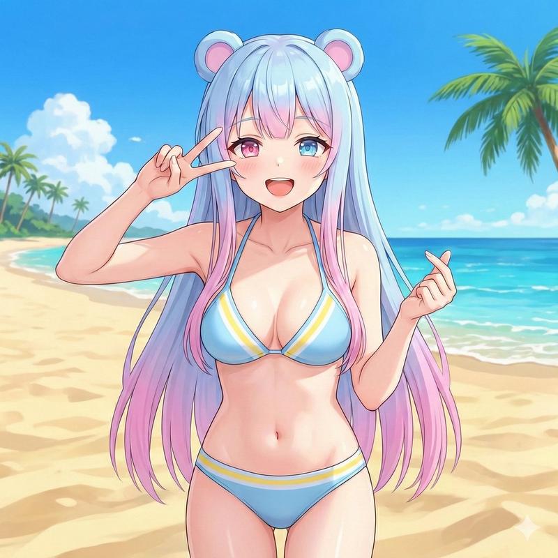 海滩日图像生成