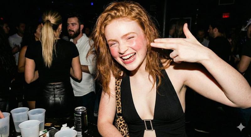 赛迪·辛克 (Sadie Sink) 的超写实抓拍夜生活照片 (重复)