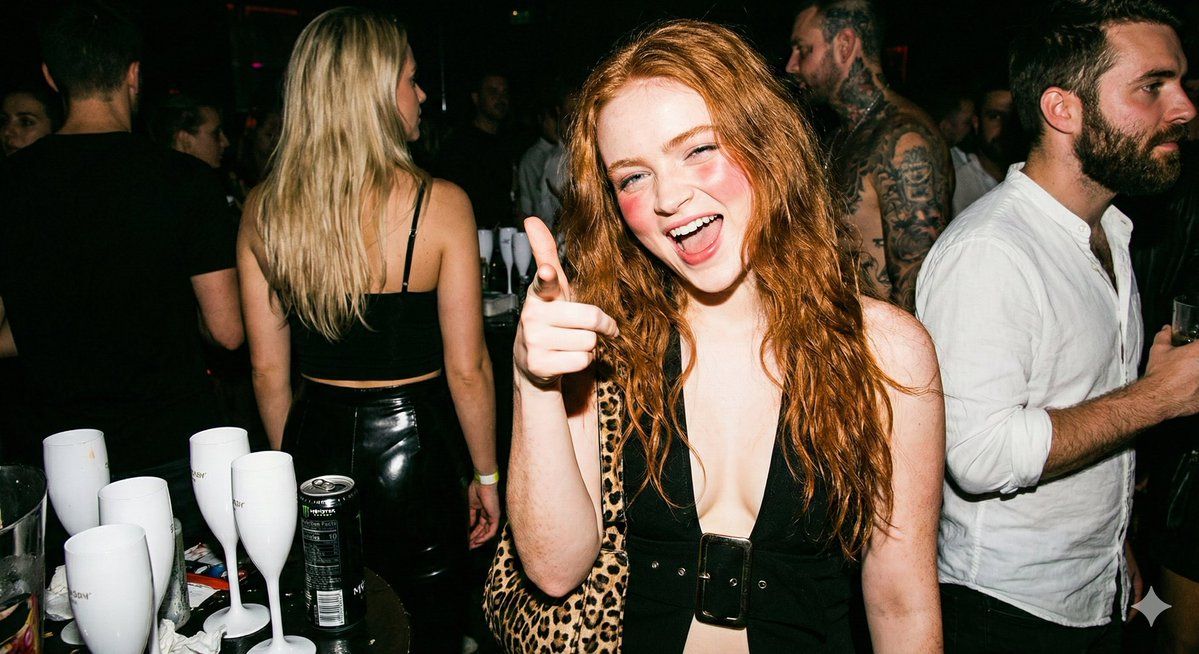 赛迪·辛克 (Sadie Sink) 的超写实抓拍夜生活照片