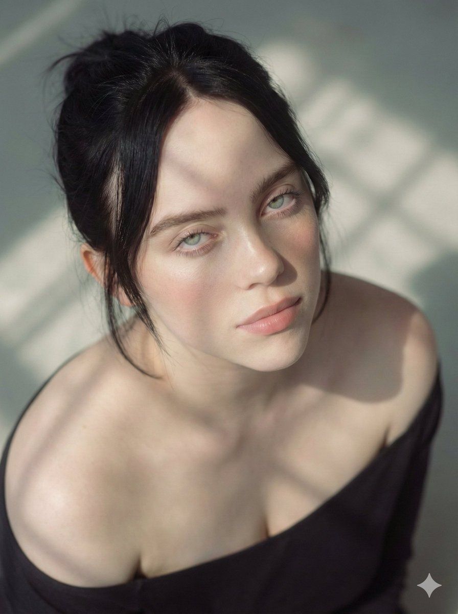 Ana De Armas、Billie Eilish 和 Sydney Sweeney 的多帧电影肖像提示（印地语/英语）