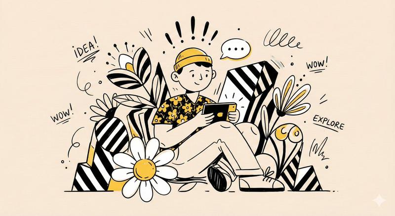 Whimsical 扁平插画生成器